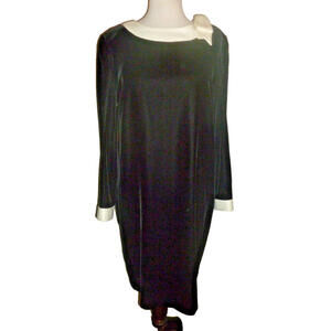 Adrianna Papell Evening Vintage 90's Velvet Evening Bow Dress‎ Velour sz 12